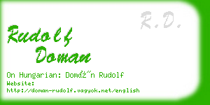 rudolf doman business card